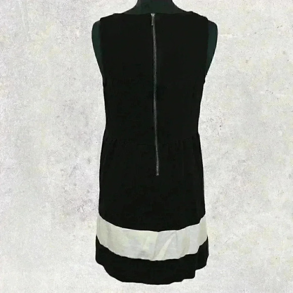 Kenzie Sleeveless Fit &‎ Flare Dress Color Block Black White Large - Picture 3 of 5